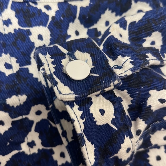 Kate Spade Saturday Blue Poppy Floral Denim Jacket Size XS - Picture 4 of 7